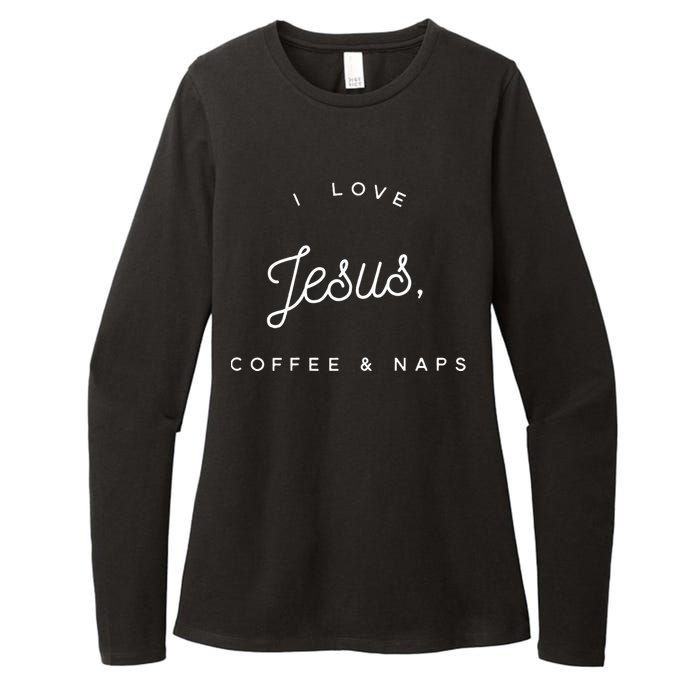 Christian I Love Jesus Coffee & Naps Womens CVC Long Sleeve Shirt