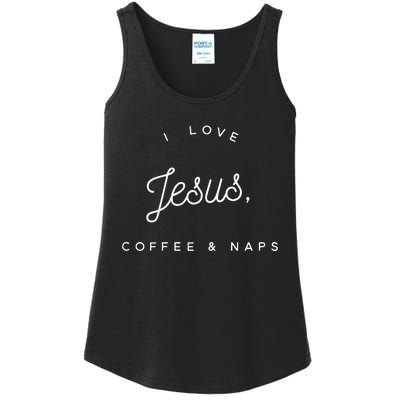 Christian I Love Jesus Coffee & Naps Ladies Essential Tank