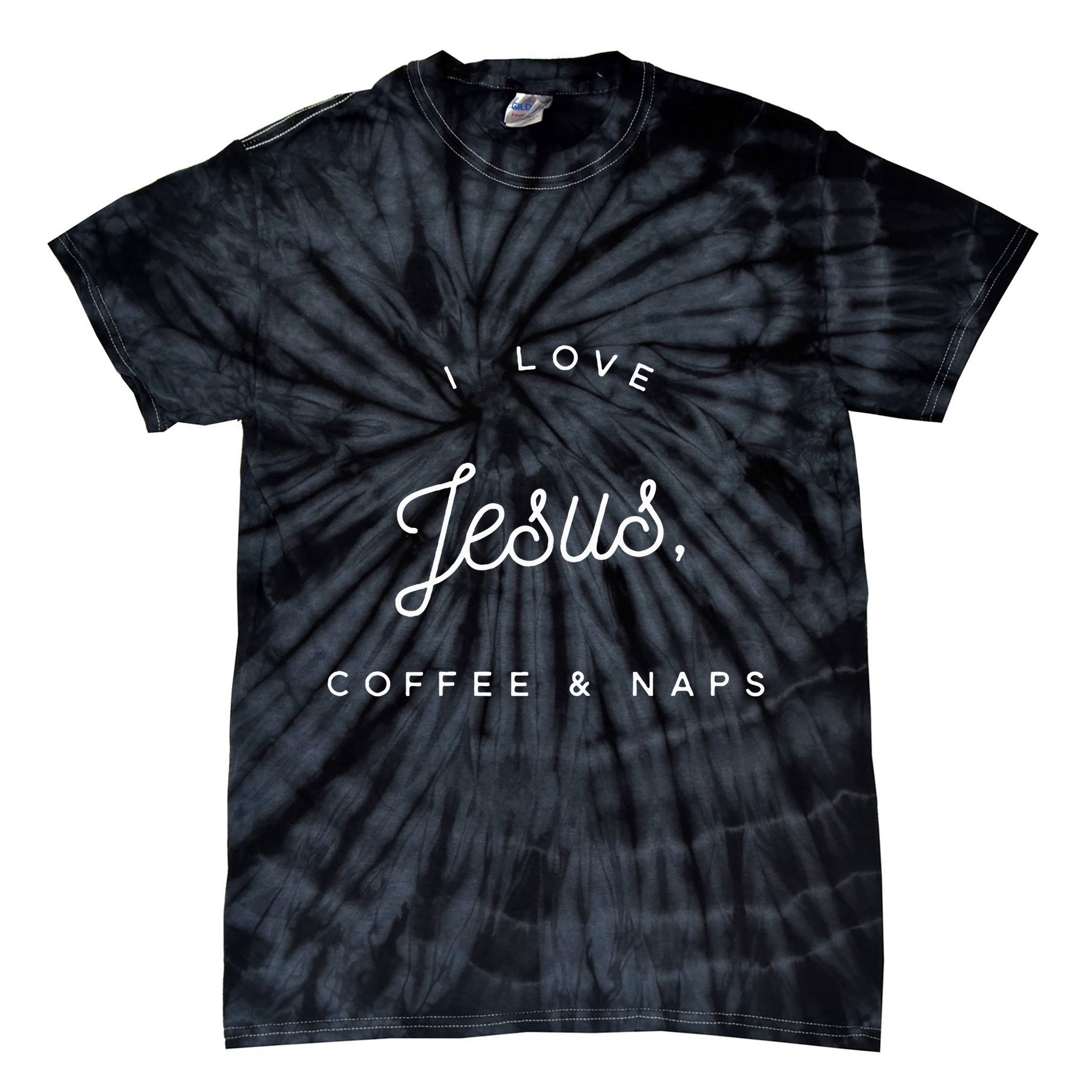 Christian I Love Jesus Coffee & Naps Tie-Dye T-Shirt