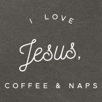 Christian I Love Jesus Coffee & Naps Cotton Canvas Backpack