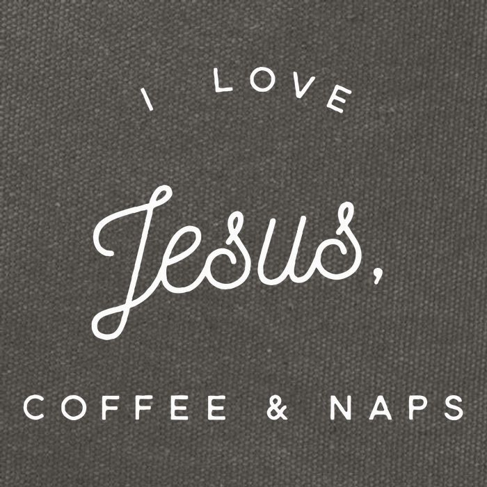 Christian I Love Jesus Coffee & Naps Cotton Canvas Backpack