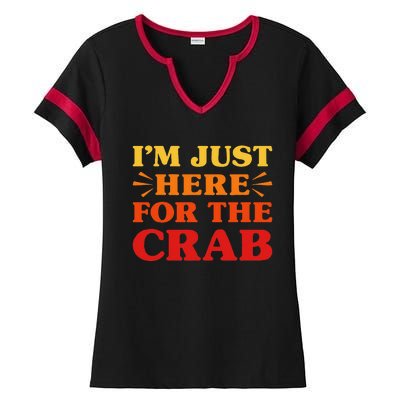 Crab I Love Crab Funny Food Lover Ladies Halftime Notch Neck Tee