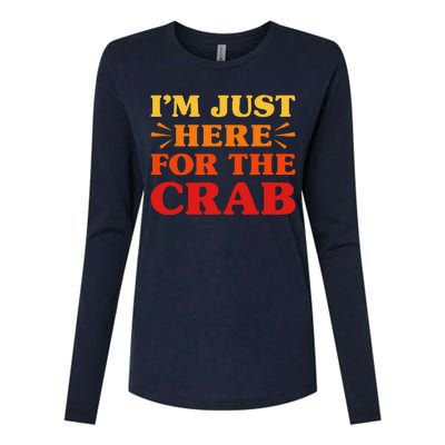 Crab I Love Crab Funny Food Lover Womens Cotton Relaxed Long Sleeve T-Shirt