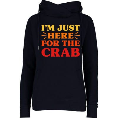 Crab I Love Crab Funny Food Lover Womens Funnel Neck Pullover Hood