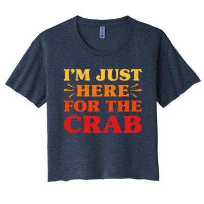 Crab I Love Crab Funny Food Lover Women's Crop Top Tee