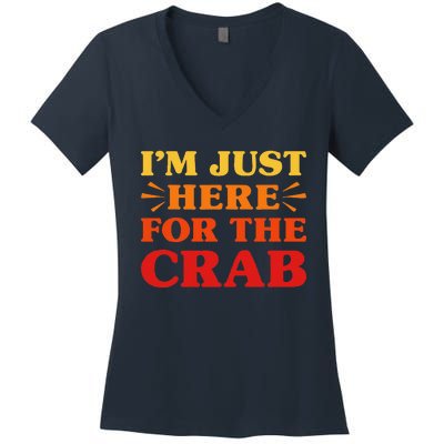 Crab I Love Crab Funny Food Lover Women's V-Neck T-Shirt