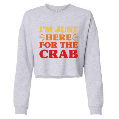 Crab I Love Crab Funny Food Lover Cropped Pullover Crew