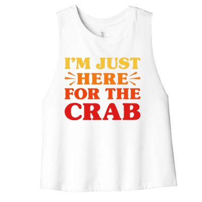 Crab I Love Crab Funny Food Lover Women's Racerback Cropped Tank