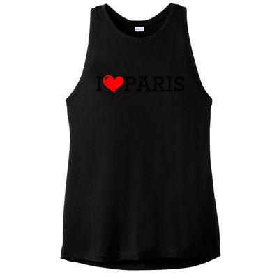 Cool I Love Paris Ladies PosiCharge Tri-Blend Wicking Tank