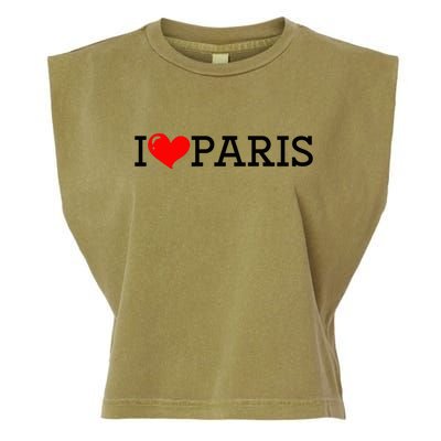 Cool I Love Paris Garment-Dyed Women's Muscle Tee