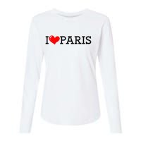 Cool I Love Paris Womens Cotton Relaxed Long Sleeve T-Shirt