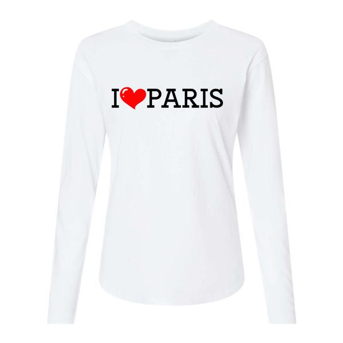 Cool I Love Paris Womens Cotton Relaxed Long Sleeve T-Shirt