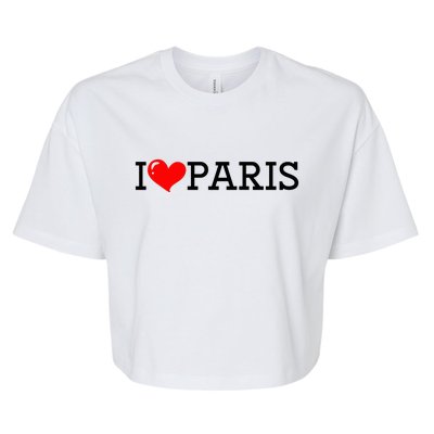 Cool I Love Paris Bella+Canvas Jersey Crop Tee