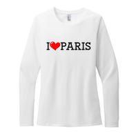 Cool I Love Paris Womens CVC Long Sleeve Shirt