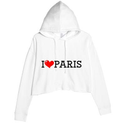 Cool I Love Paris Crop Fleece Hoodie