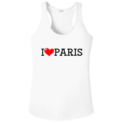 Cool I Love Paris Ladies PosiCharge Competitor Racerback Tank