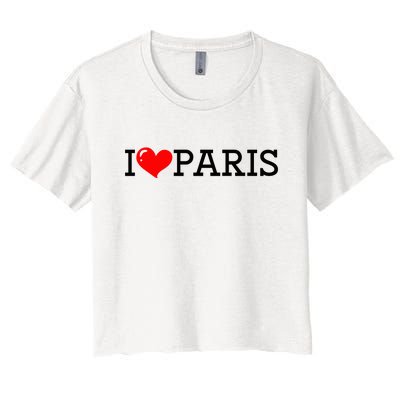 Cool I Love Paris Women's Crop Top Tee