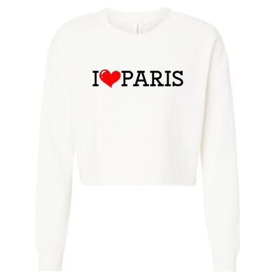 Cool I Love Paris Cropped Pullover Crew