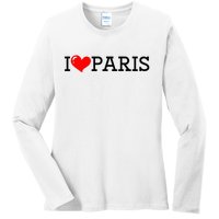 Cool I Love Paris Ladies Long Sleeve Shirt