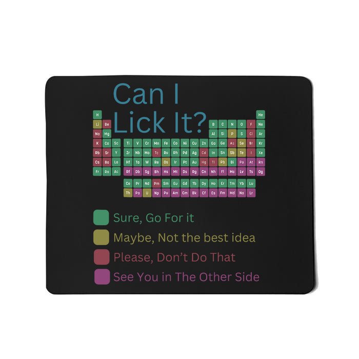 Can I Lick It Funny Periodic Table Of Elements Mousepad