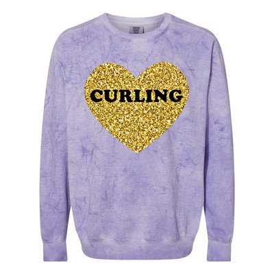 Curling I Love Curling Gift Colorblast Crewneck Sweatshirt