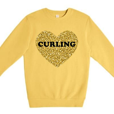 Curling I Love Curling Gift Premium Crewneck Sweatshirt