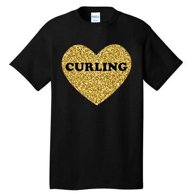 Curling I Love Curling Gift Tall T-Shirt