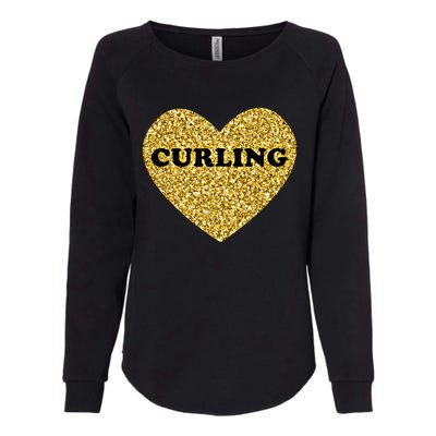 Curling I Love Curling Gift Womens California Wash Sweatshirt