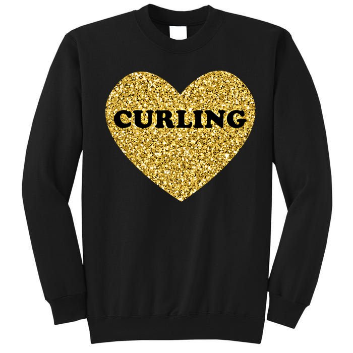 Curling I Love Curling Gift Tall Sweatshirt