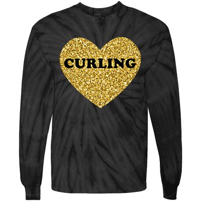 Curling I Love Curling Gift Tie-Dye Long Sleeve Shirt