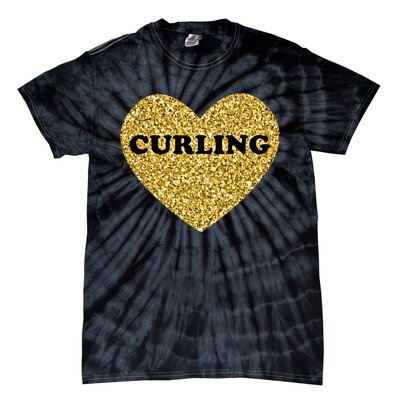 Curling I Love Curling Gift Tie-Dye T-Shirt