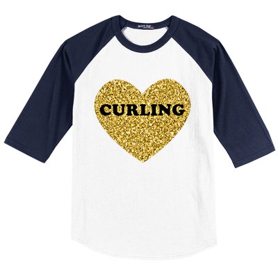 Curling I Love Curling Gift Baseball Sleeve Shirt