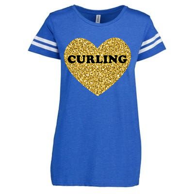 Curling I Love Curling Gift Enza Ladies Jersey Football T-Shirt