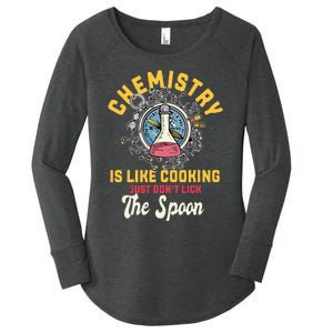 Chemistry Is Like Cooking Funny Chemist Science Nerd Lover Women's Perfect Tri Tunic Long Sleeve Shirt