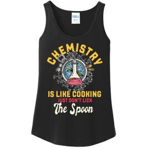 Chemistry Is Like Cooking Funny Chemist Science Nerd Lover Ladies Essential Tank