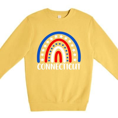 Connecticugift I Love Connecticut Usa Gift Premium Crewneck Sweatshirt