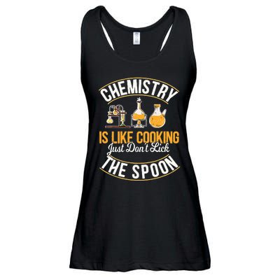 Chemistry Is Like Cooking Funny Chemist Science Nerd Lover Ladies Essential Flowy Tank