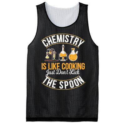 Chemistry Is Like Cooking Funny Chemist Science Nerd Lover Mesh Reversible Basketball Jersey Tank