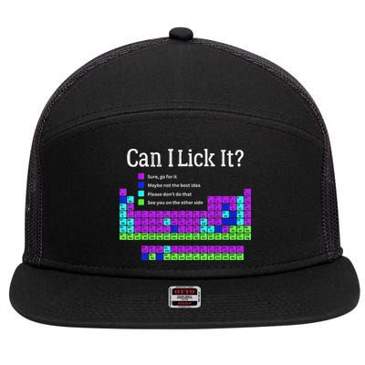 Can I Lick It Periodic Table Teacher Student 7 Panel Mesh Trucker Snapback Hat