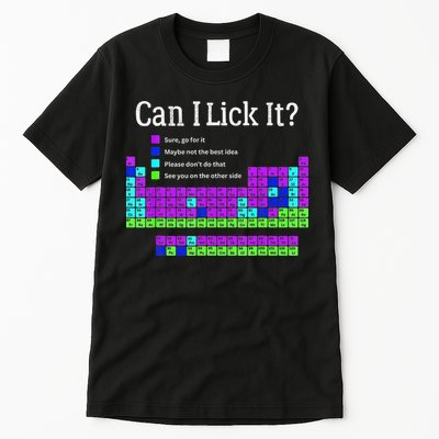 Can I Lick It Periodic Table Teacher Student Tall T-Shirt