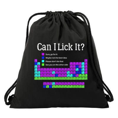 Can I Lick It Periodic Table Teacher Student Drawstring Bag
