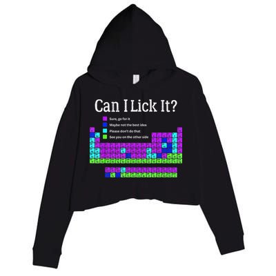 Can I Lick It Periodic Table Teacher Student Crop Fleece Hoodie