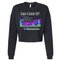 Can I Lick It Periodic Table Teacher Student Cropped Pullover Crew