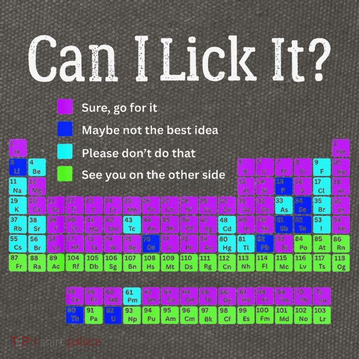 Can I Lick It Periodic Table Teacher Student Cotton Canvas Backpack