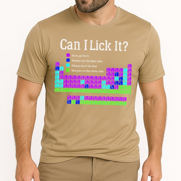 Can I Lick It Periodic Table Teacher Student Cooling Performance Crew T-Shirt