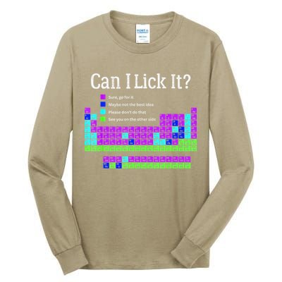 Can I Lick It Periodic Table Teacher Student Tall Long Sleeve T-Shirt
