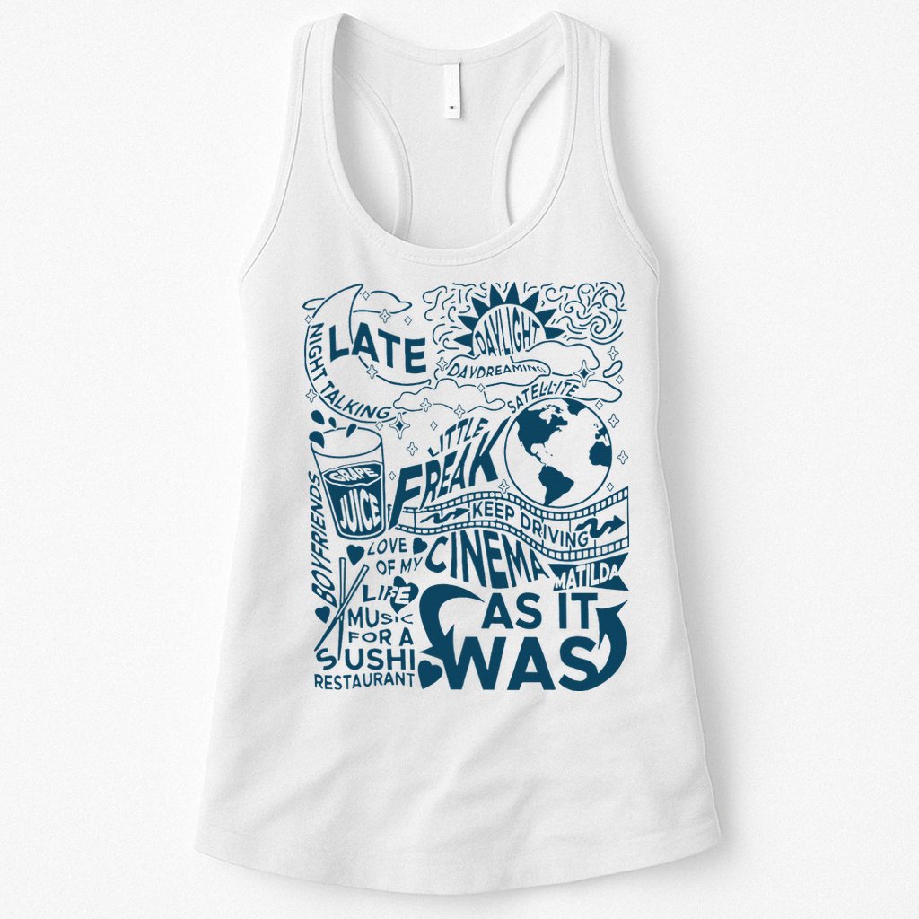Cute I Love Heart Harry Womens Tank Top