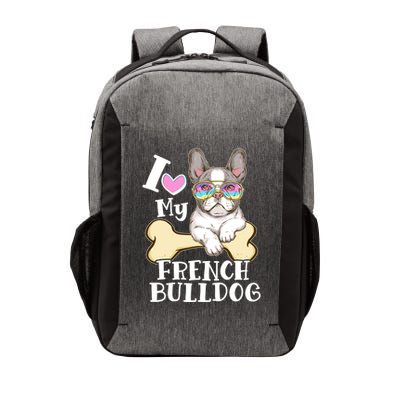 Cute I Love My French Bulldog Vector Backpack