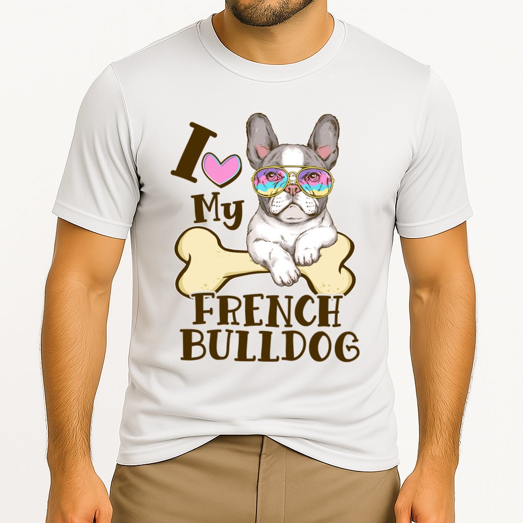 Cute I Love My French Bulldog Cooling Performance Crew T-Shirt