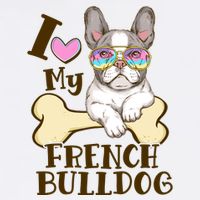 Cute I Love My French Bulldog Cooling Performance Crew T-Shirt